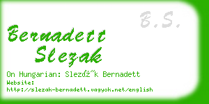 bernadett slezak business card